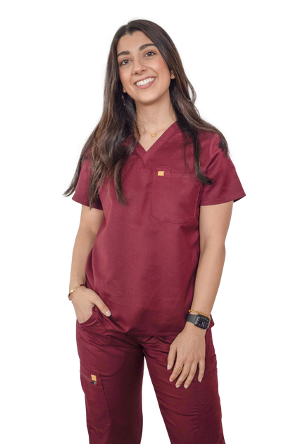 Womens Mulberry Scrub Top