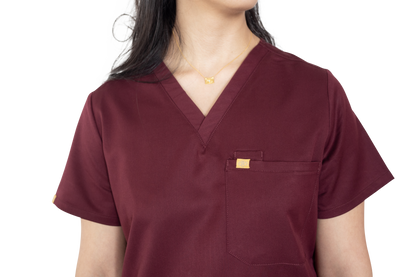 Womens Mulberry Scrub Top